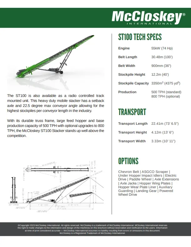 2022 MCCLOSKEY ST100 